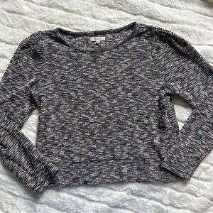 Madewell multicolored knit top thin slightly cropped sweater